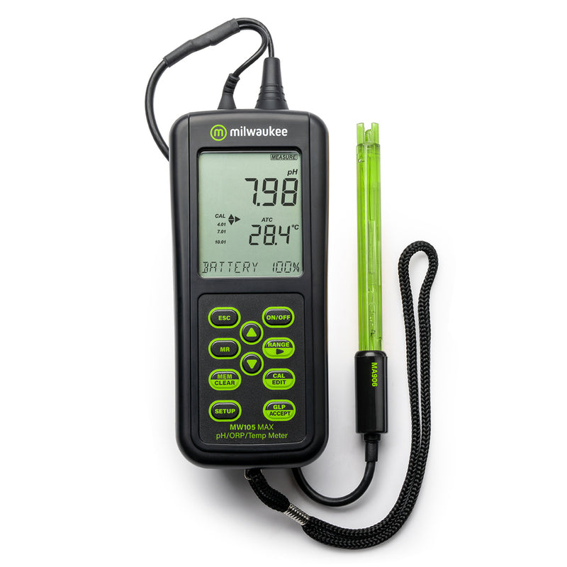 Milwaukee | MW105 MAX Waterproof pH/ORP/Temp Portable Meter    - Toronto Brewing