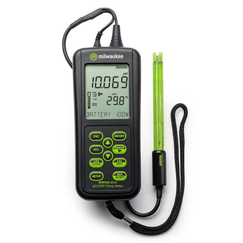 Milwaukee | MW106 MAX Waterproof pH/ORP/Temp Logging Portable Meter    - Toronto Brewing