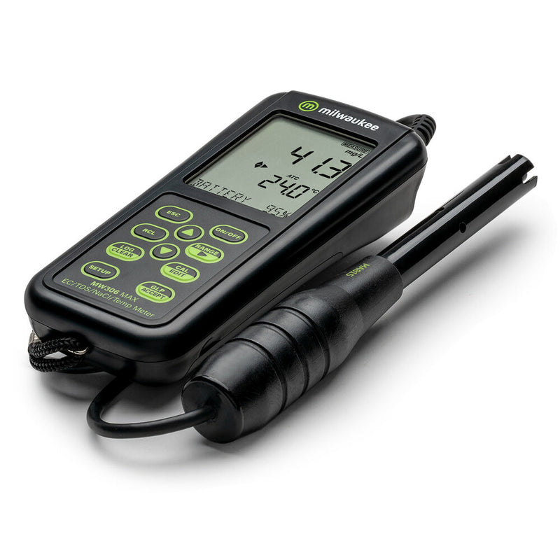 Milwaukee | MW306 MAX Waterproof EC/TDS/NaCl/Temp Logging Portable Meter    - Toronto Brewing