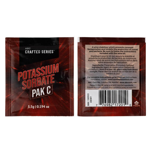 Potassium Sorbate (5.5g)    - Toronto Brewing