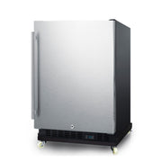 Summit | 24" Wide Built-In Mini Reach-In Beverage Center with Dolly (SCR610BLSDRI) Stainless (SCR610BLSDRI)   - Toronto Brewing