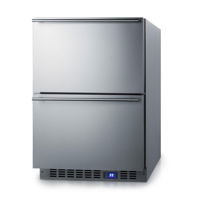 Summit | 24" Built-In Outdoor All-Refrigerator Stainless Steel Cabinet with Drawers (SPR627OS2D)   - Toronto Brewing