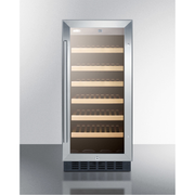Summit | 33 Bottle Single Zone Built-In Wine Cooler - Stainless Steel (SWC1535B)    - Toronto Brewing