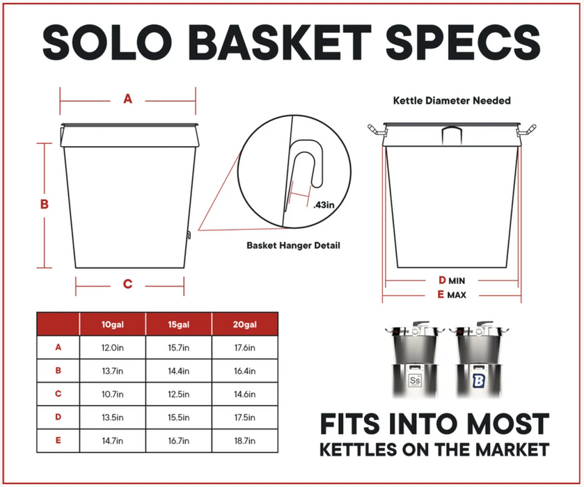 Spike Brewing | Stainless Steel Solo NPT Mash Basket    - Toronto Brewing