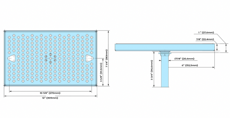 Countertop Drip Tray | Stainless Steel with Drain (12" x 7")    - Toronto Brewing