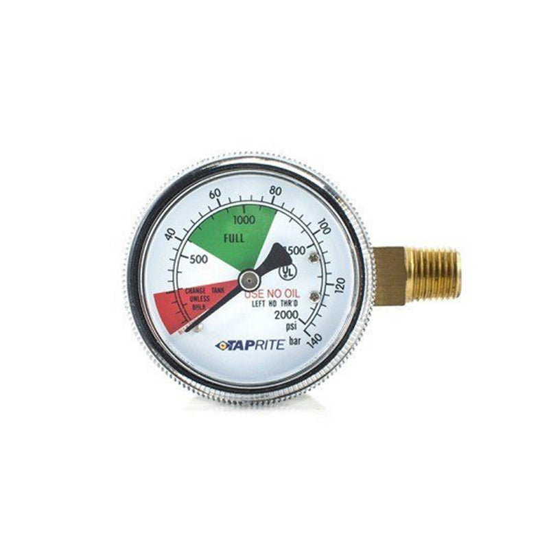 Taprite | High Pressure CO2 Gas Regulator Replacement Gauge (0-2000 lb)    - Toronto Brewing