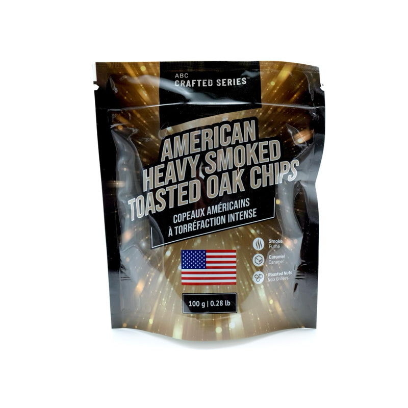 American Heavy Smoked Toasted Oak Chips (100g | 3.5oz)    - Toronto Brewing