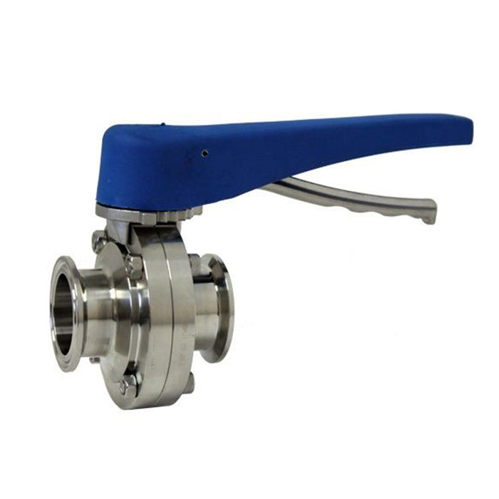 Tri-Clamp - 2" TC ButterFly Ball Valve, Squeeze Trigger    - Toronto Brewing