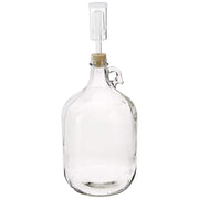 Carboy - 1 Gallon Clear Glass Growler Fermenter with Airlock and #6.5 Rubber Bung    - Toronto Brewing