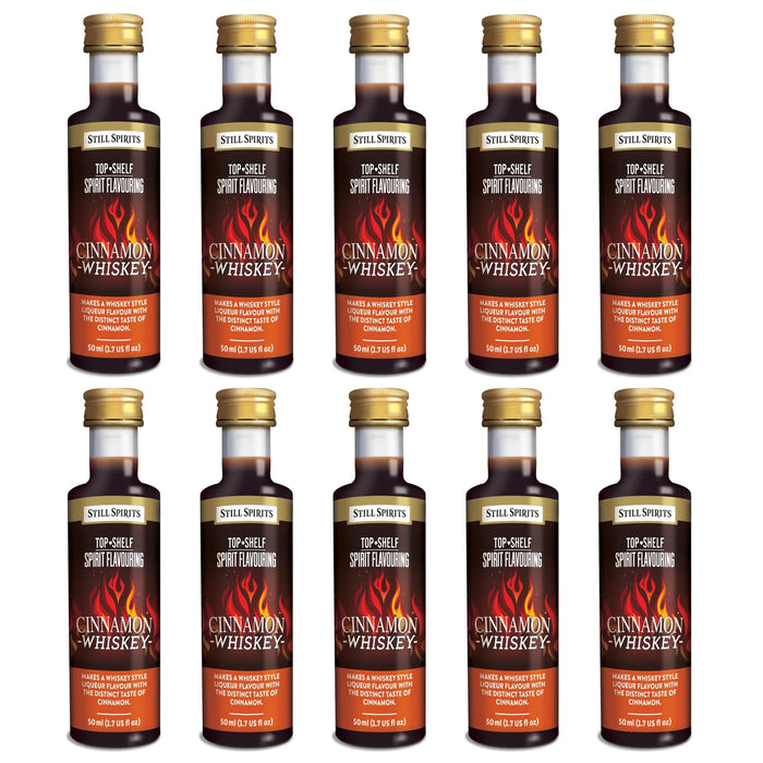 Still Spirits Top Shelf Cinnamon Whiskey Essence (50 ml) - 10 PACK    - Toronto Brewing