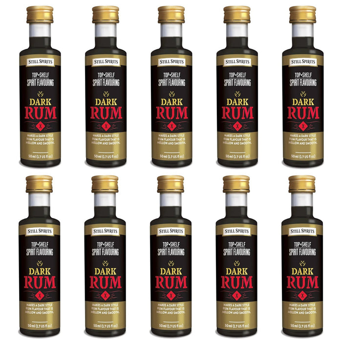 Still Spirits Top Shelf Dark Rum Essence (50 ml) - 10 PACK    - Toronto Brewing