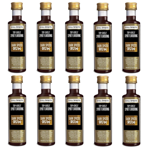 Still Spirits Top Shelf Dark Spiced Rum Essence (50 ml) - 10 Pack    - Toronto Brewing