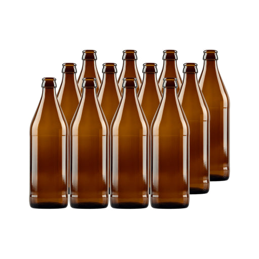 Glass Beer Bottles | Brown - 12 x 500 ml    - Toronto Brewing