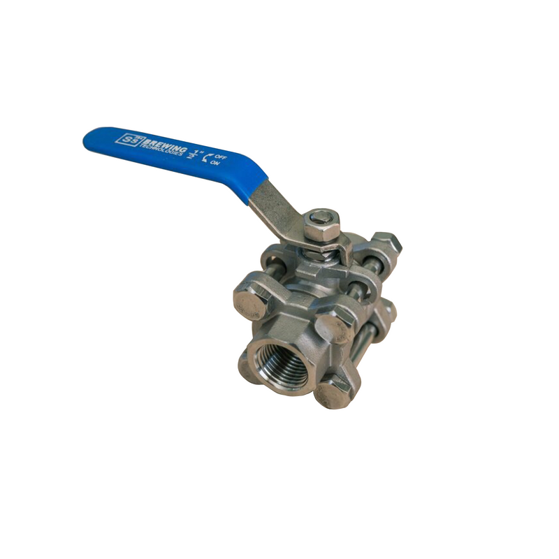 Ss Brewtech 3 Piece Ball Valve - 1/2" Female NPT    - Toronto Brewing