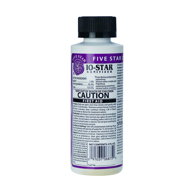 Five Star IO Star Iodine-Based Sanitizer (4 oz)    - Toronto Brewing