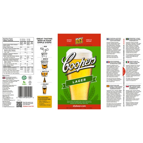Coopers Beer Kit | Original Lager (6 Gallon/23 Litre)    - Toronto Brewing