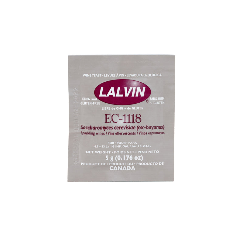 Lalvin | EC-1118 Champagne Yeast (5 g) x 5 Sachets    - Toronto Brewing