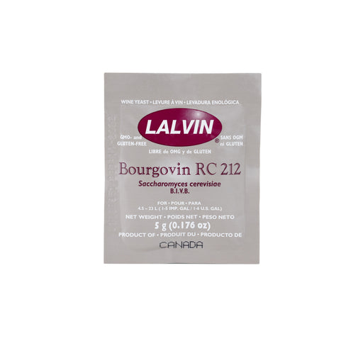 Lalvin | RC212 Bourgovin Burgundy Pinot Noir Wine Yeast (5 g) x 10 Sachets    - Toronto Brewing