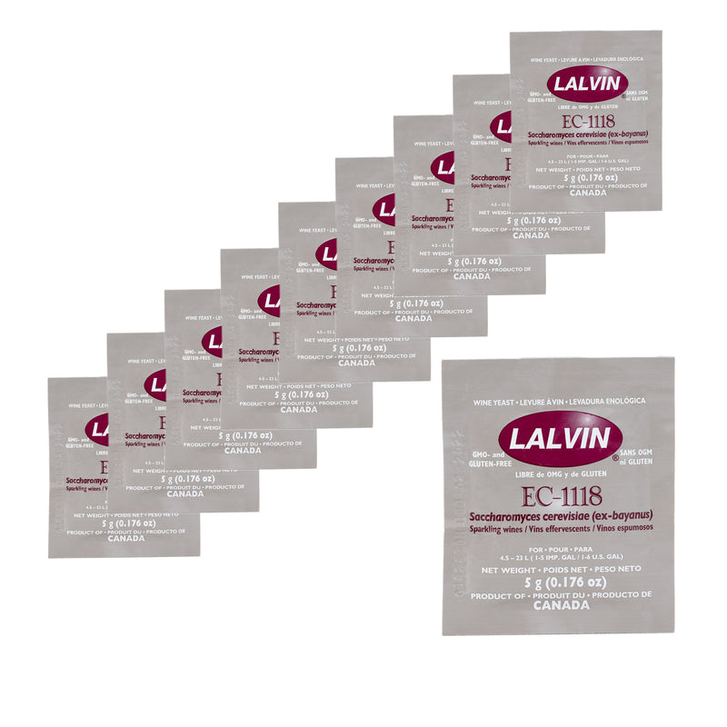 Lalvin | EC-1118 Champagne Yeast (5 g) x 10 Sachets    - Toronto Brewing