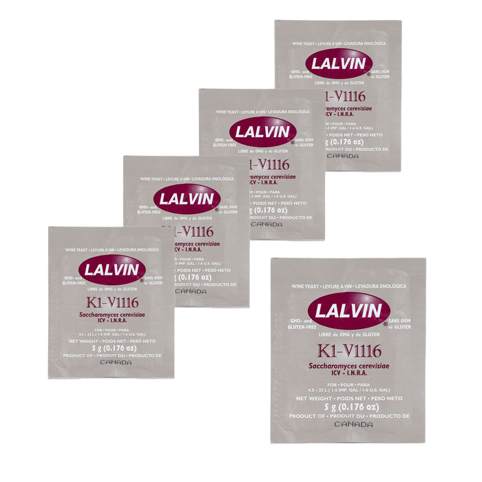 Lalvin | K1-V1116 Montpellier Wine Yeast (5 g) x 5 Sachets    - Toronto Brewing