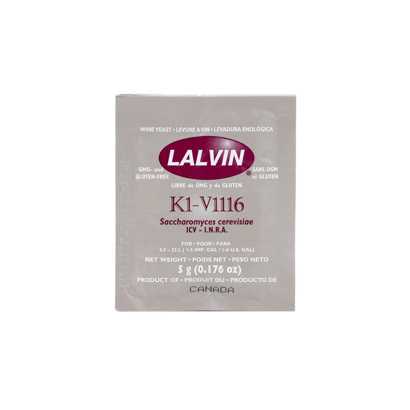 Lalvin | K1-V1116 Montpellier Wine Yeast (5 g) x 5 Sachets - Toronto Brewing