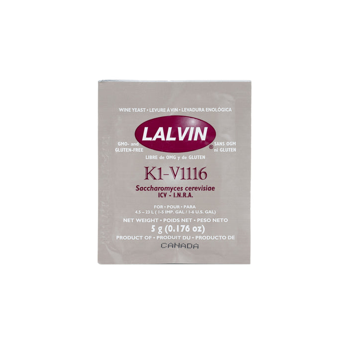 Lalvin | K1-V1116 Montpellier Wine Yeast (5 g) x 10 Sachets    - Toronto Brewing