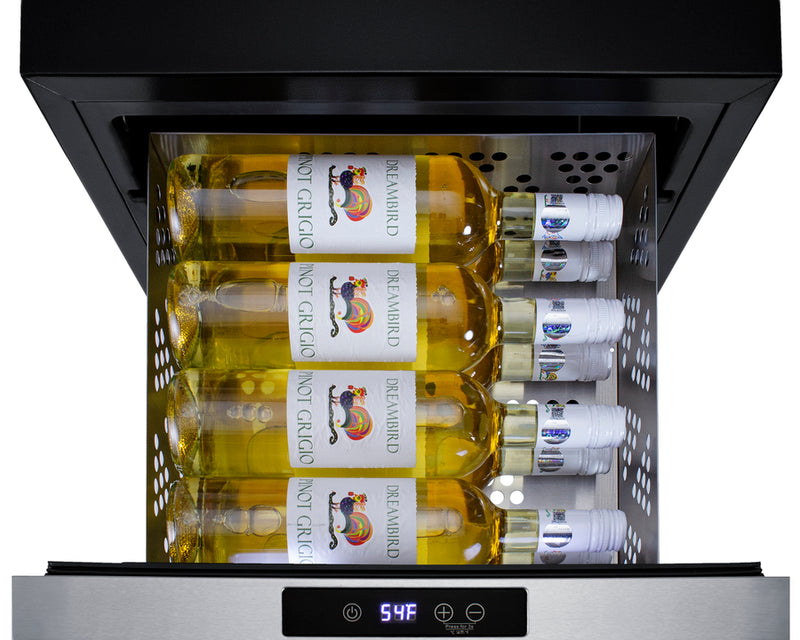 Summit | 18" Wide Built-In Wine and Beverage Cooler Drawer (COOL1D)    - Toronto Brewing