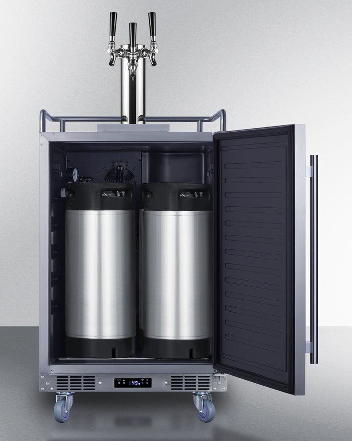 Summit | 5.6 cu. ft. Triple Tap Built-In Outdoor Kegerator - Stainless Door and Cabinet (SBC683OSTRIPLE)    - Toronto Brewing