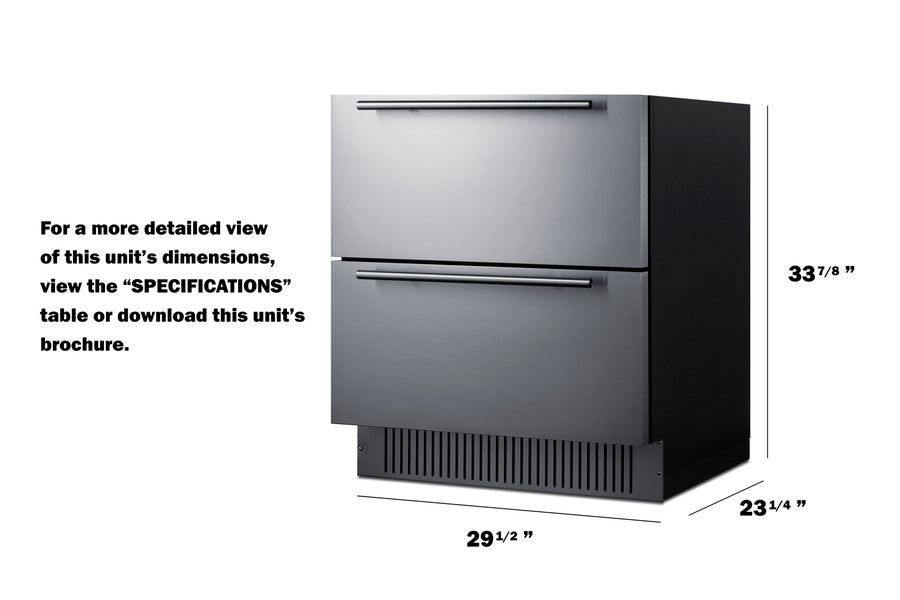 Summit | 30" Wide 2-Drawer All-Refrigerator (SPR3032D)    - Toronto Brewing