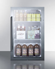 Summit | 19" Wide Indoor/Outdoor Beverage Cooler, Shallow Depth, Stainless Cabinet (SPR489OSCSS)    - Toronto Brewing