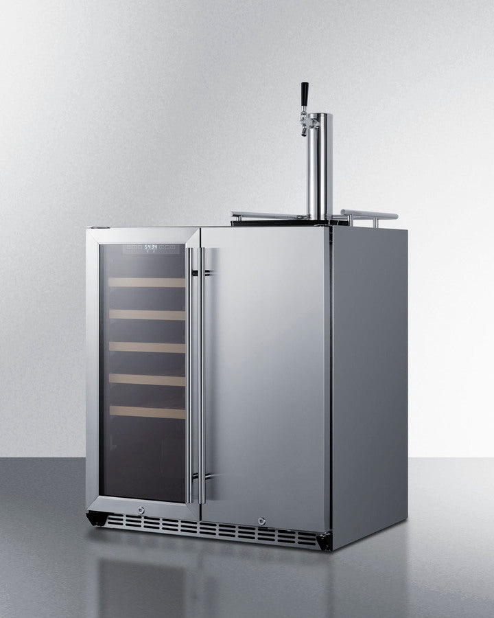 Summit | 30" Wide Built-In Indoor/Outdoor Combination Wine Cellar/Kegerator (SWBC3041)    - Toronto Brewing