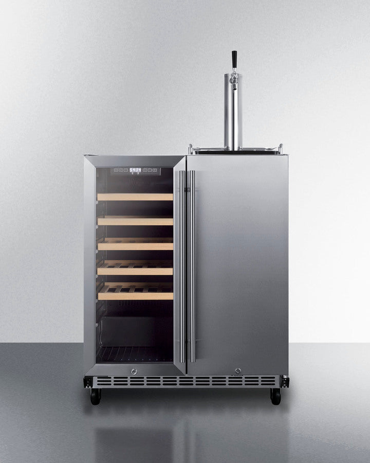 Summit | 30" Wide Built-In Indoor/Outdoor Combination Wine Cellar/Kegerator (SWBC3041)    - Toronto Brewing