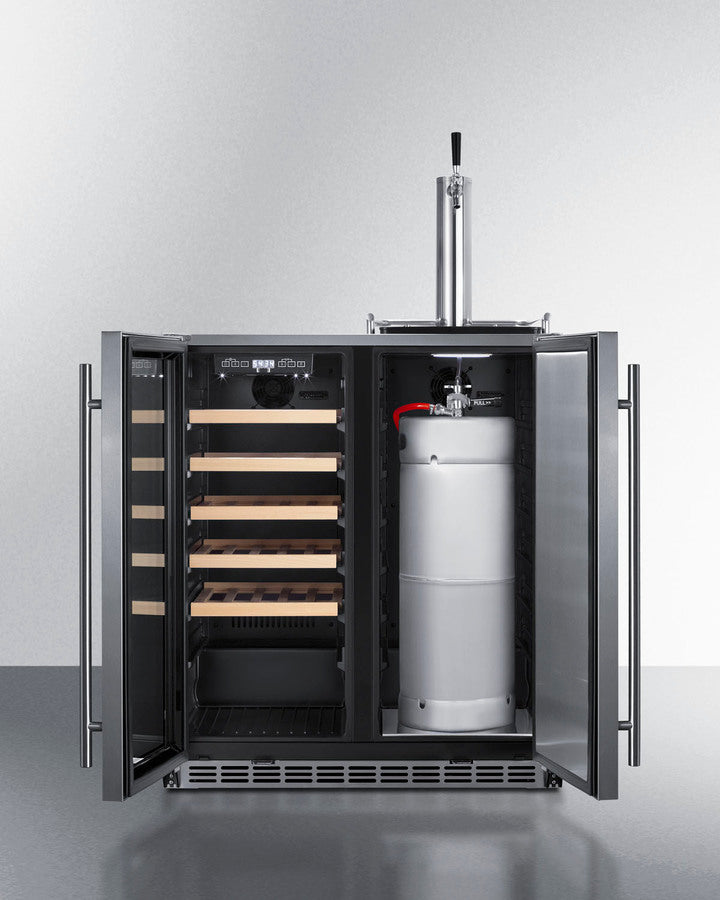 Summit | 30" Wide Built-In Indoor/Outdoor Combination Wine Cellar/Kegerator (SWBC3041)    - Toronto Brewing
