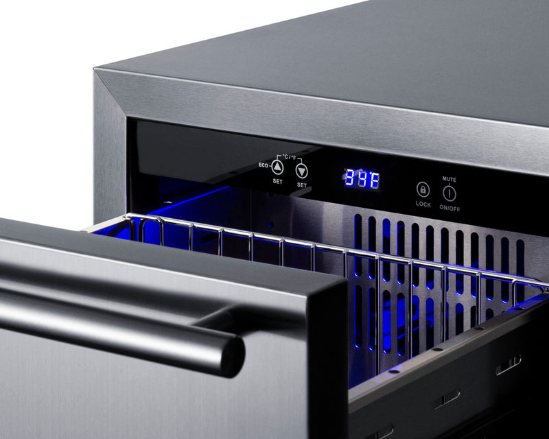 Summit | 18" Wide 2-Drawer All-Refrigerator, ADA Compliant (ADRD18)    - Toronto Brewing