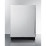 Summit | 24" Wide Built-In All-Refrigerator, ADA Compliant (AL54) Stainless Steel/Black (AL54) Left Hand (LHD)  - Toronto Brewing