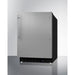 Summit | 21" Wide Built-In All-Refrigerator, ADA Compliant (ALR47BSSTB) Stainless Steel with Black Cabinet and Vertical Handle (ALR47BSSHV)   - Toronto Brewing