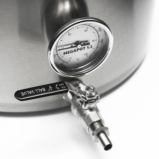 MegaPot | 20 Gallon Brew Kettle w/ Ball Valve & Thermometer    - Toronto Brewing