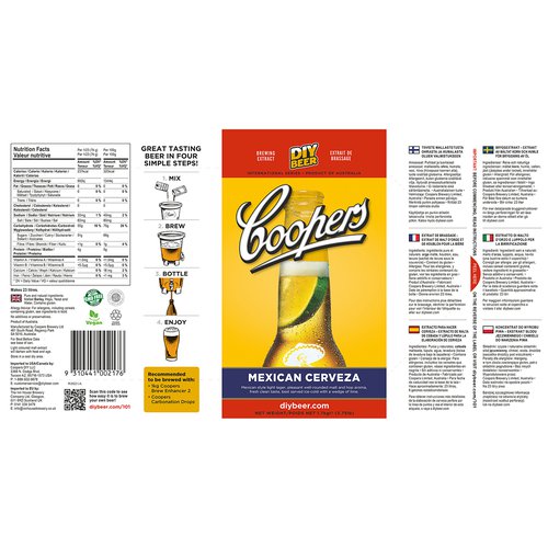 Coopers Beer Kit | Mexican Cerveza (6 Gallon/23 Litre)    - Toronto Brewing