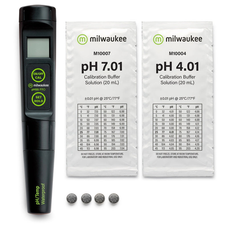 Milwaukee | PH55 PRO Waterproof pH & Temperature Tester with ATC & Replaceable Probe    - Toronto Brewing