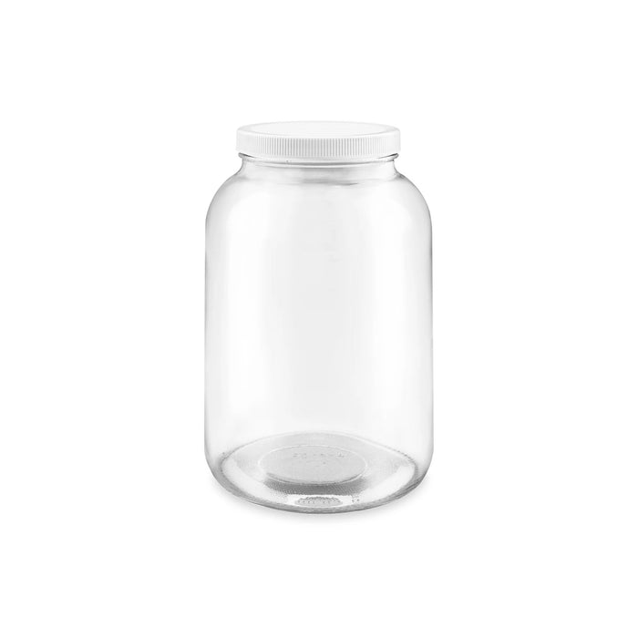 1 Gallon Wide Mouth Glass Kombucha Jar with 4" Plastic Cap    - Toronto Brewing