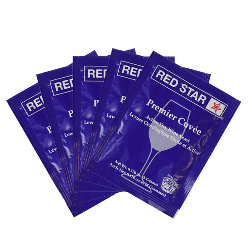 Red Star | Premier Cuvée Prise De Mousse Dry Wine Yeast (5 g) - 5 Pack    - Toronto Brewing