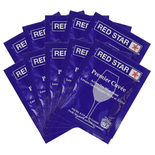 Red Star | Premier Cuvée Prise De Mousse Dry Wine Yeast (5 g) - 10 Pack    - Toronto Brewing