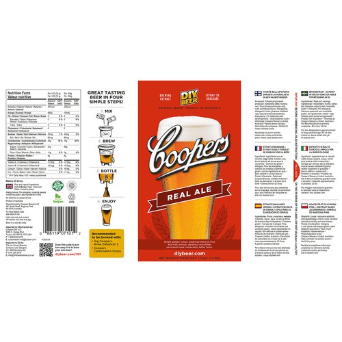 Coopers Beer Kit | Real Ale (6 Gallon/23 Litre)    - Toronto Brewing