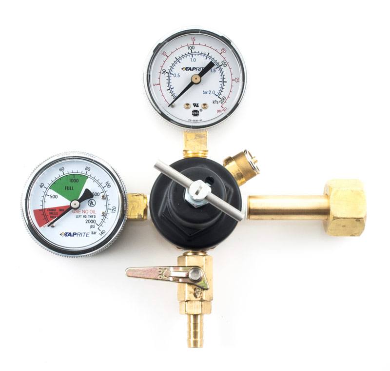 Taprite | T-Knob CO2 Gas Regulator (Barbed Connection) [3741-BR-30MT]    - Toronto Brewing