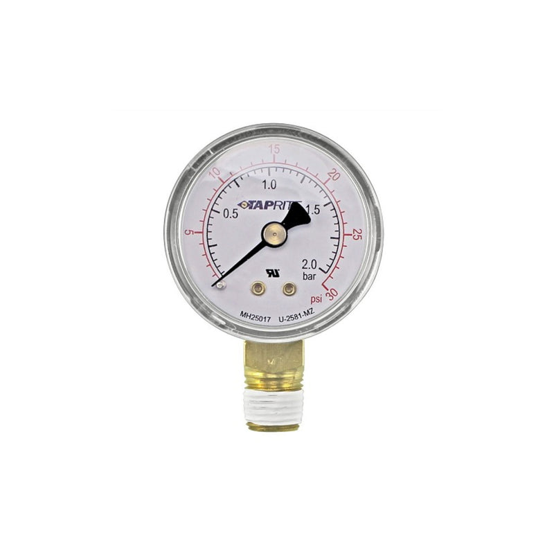 Taprite | Low Pressure CO2 Regulator Replacement Gauge (0-30 PSI)    - Toronto Brewing