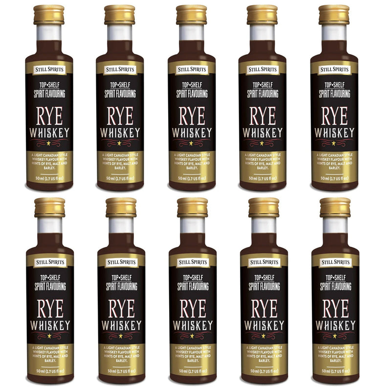 Still Spirits Top Shelf Rye Whiskey Essence (50 ml) - 10 PACK    - Toronto Brewing
