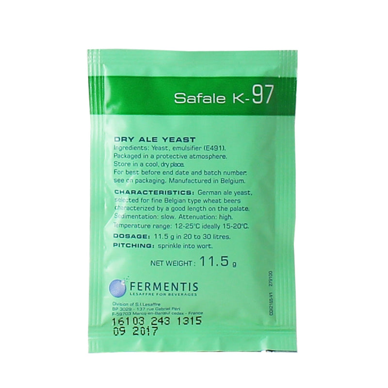 Fermentis | Safale K-97 Kolsch German Ale Dry Yeast (11.5 g)    - Toronto Brewing