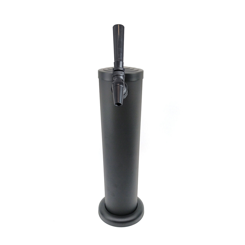Single Tap Beer Tower - Black Phantom With SS Stealth Bomber NukaTap Faucet    - Toronto Brewing