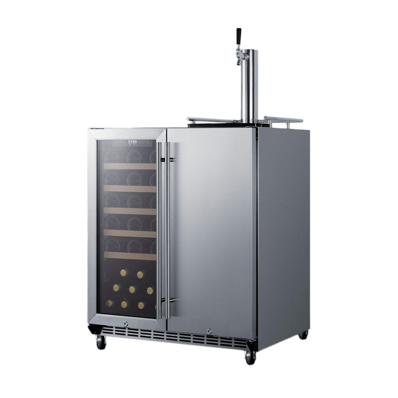 Summit | 30" Wide Built-In Indoor/Outdoor Combination Wine Cellar/Kegerator (SWBC3041)    - Toronto Brewing