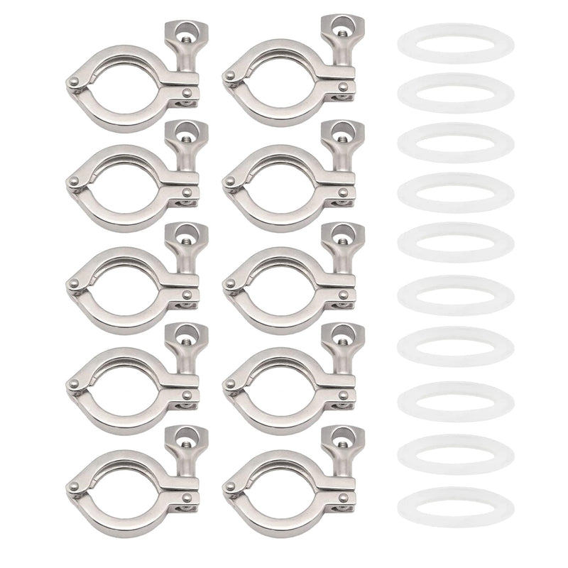 Tri-Clamp - 1.5" Silicone Gaskets and Clamps (10 PACK)    - Toronto Brewing